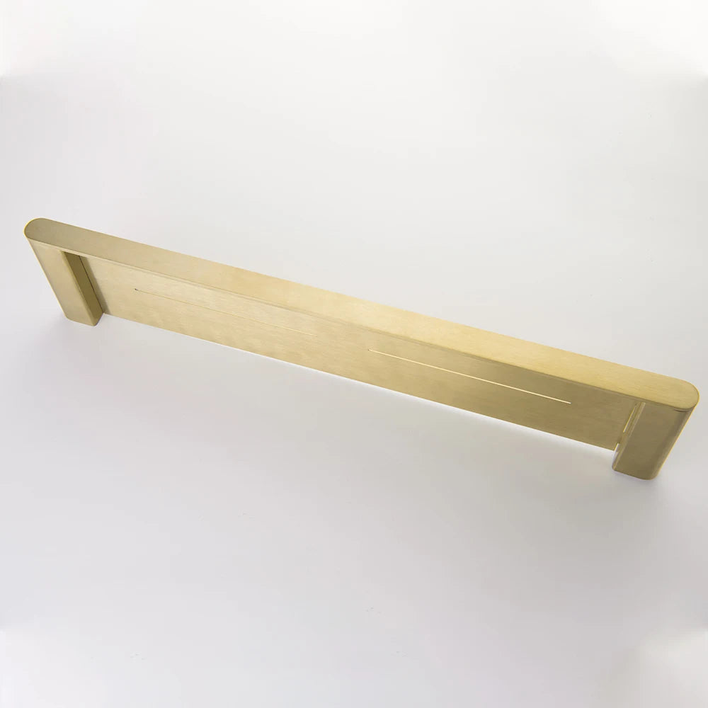 Classical Design Chrome Glass Shelf Premium Quality Stainless Steel with Hanging Bar Wall Mounted Fixture Bathroom Toiletries