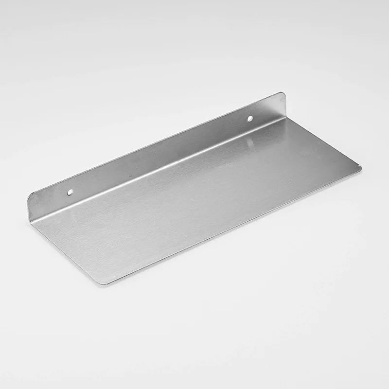 Perforation-free stainless steel wire light luxury bathroom shelf Wall-mounted bathroom toilet cell phone shelf