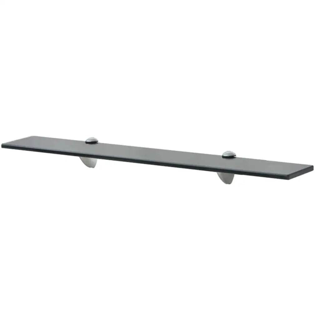 Clear Glass Floating Shelf 70x10cm 8mm Wall Mounted Display Rack Home Decor Storage Solution