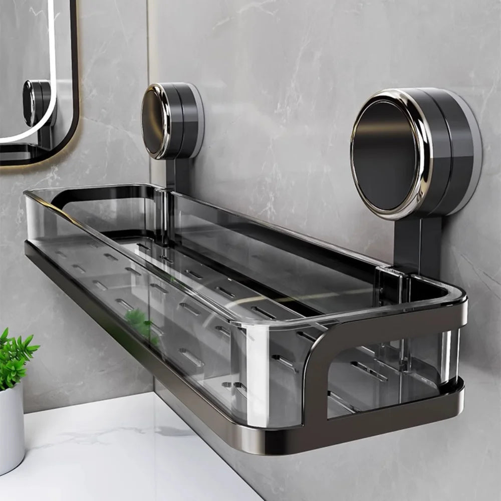 Suction cup bathroom rack non-punching toilet wall-mounted removable storage rack washstand wall hanger