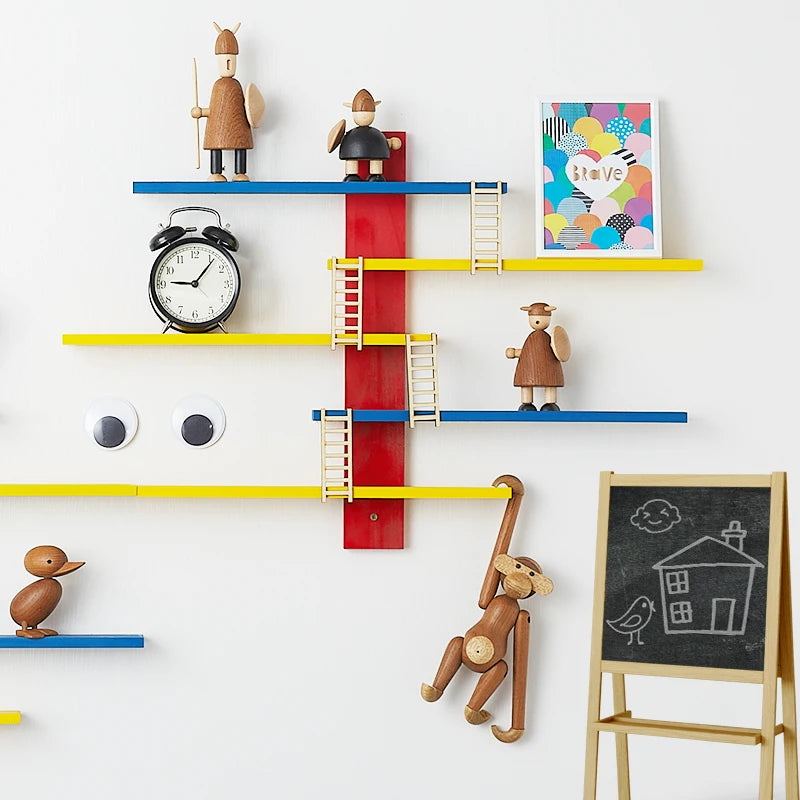 Wooden Floating Shelves for Wall,Small Wood Display Shelves Rack for Collectibles-Figures,Mini Decor,Toy,Toniebox