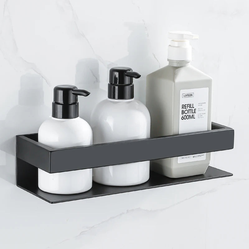 Stainless Steel Shower Rack Organizer Bathroom Storage Shelf Corner Shampoo Holder Wall Mounted Kitchen Hardware Accessories