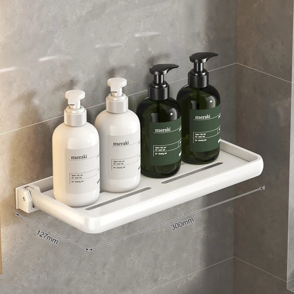 Bathroom Shelf，Shower Drain Storage Shelf ， kitchen wall shelves， 티비，No Drill Aluminum Storage Rack Toilet Shelves，bath rack