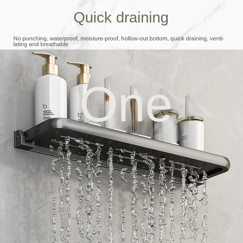 Bathroom Shelf，Shower Drain Storage Shelf ， kitchen wall shelves， 티비，No Drill Aluminum Storage Rack Toilet Shelves，bath rack