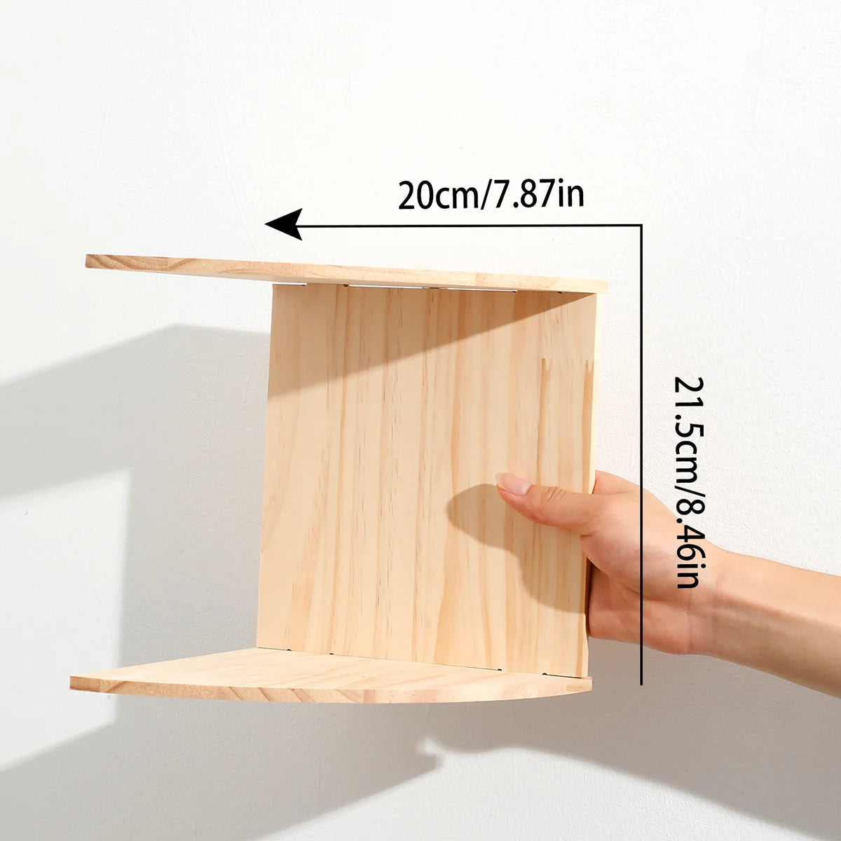 2/4/5 Layers PVC Wooden Corner Shelf Burlywood Storage Shelf Boho Home Decoration Floating Wall Organizer Room Decors Aesthetic