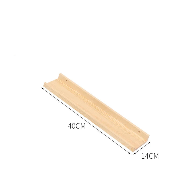 Wooden Shelf Display Stand Bedroom Living Room Decoration Shelf Book Ornament Display Stand Wall Mounted Shelves