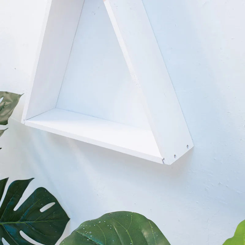 1Pc Living Room Wooden Triangle Storage Holder Rack Decor Wall Mounted Shelf for Kids Boy Girls Room Decor Home Decoration
