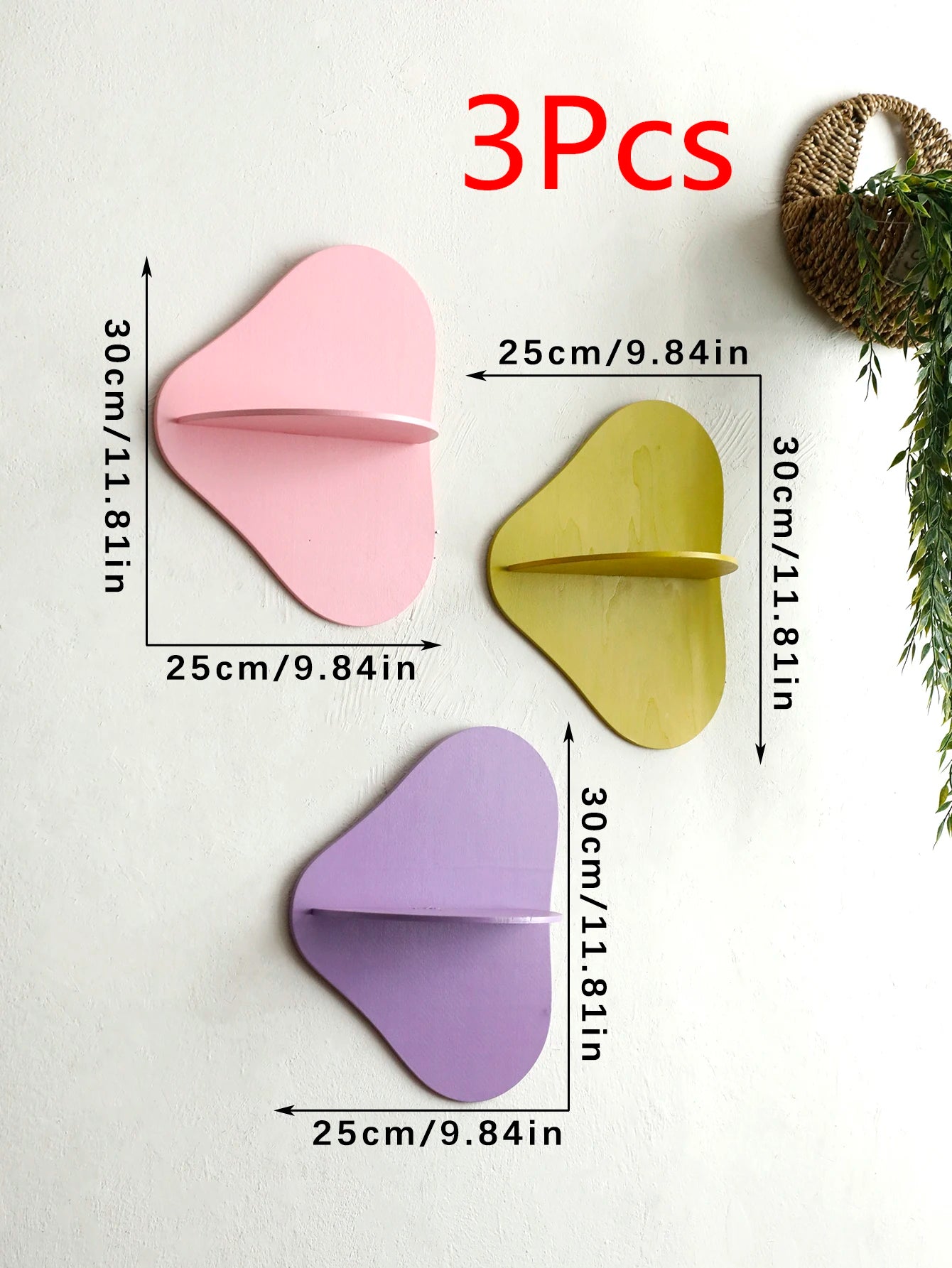 Flower Crystal Shelf Display Boho Floating Wall Shelf for Bedrooms Living Room Aesthetic Wall Mounted Wood Shelves Home Decor
