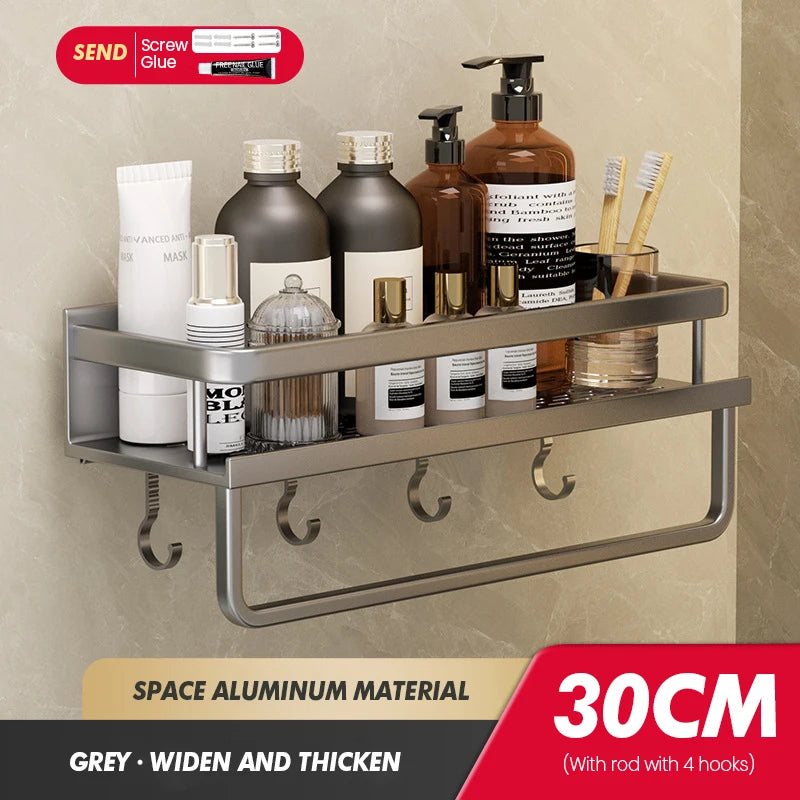 Bathroom Storage Rack Made Of Iron Non Perforated Wall Mounted Storage Rack Home Bathroom Storage Supplies