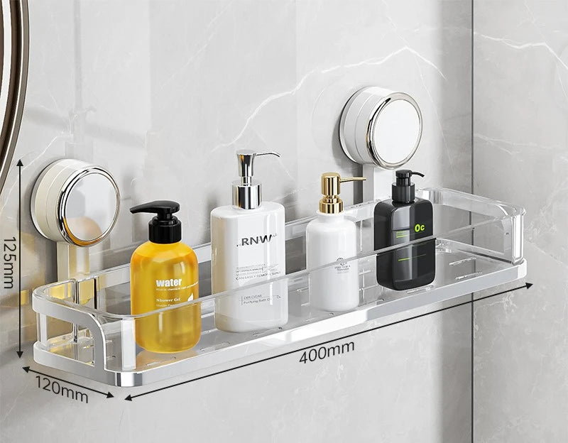 Suction cup bathroom rack non-punching toilet wall-mounted removable storage rack washstand wall hanger