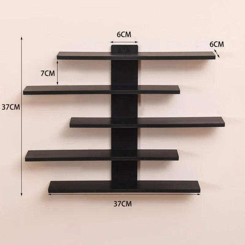 5-Tier Adjustable Wall-Mounted Display Shelf for Action Figures, Small Building Blocks & Collectibles - Modern Home Decor Storag