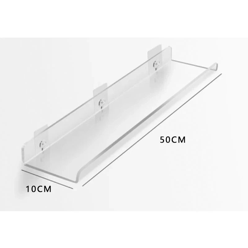 Color Acrylic Wall Mounted Storage Rack Modern Bathroom Living Room Shelves Free Punching Wall Shelf Home Decorative Shelves