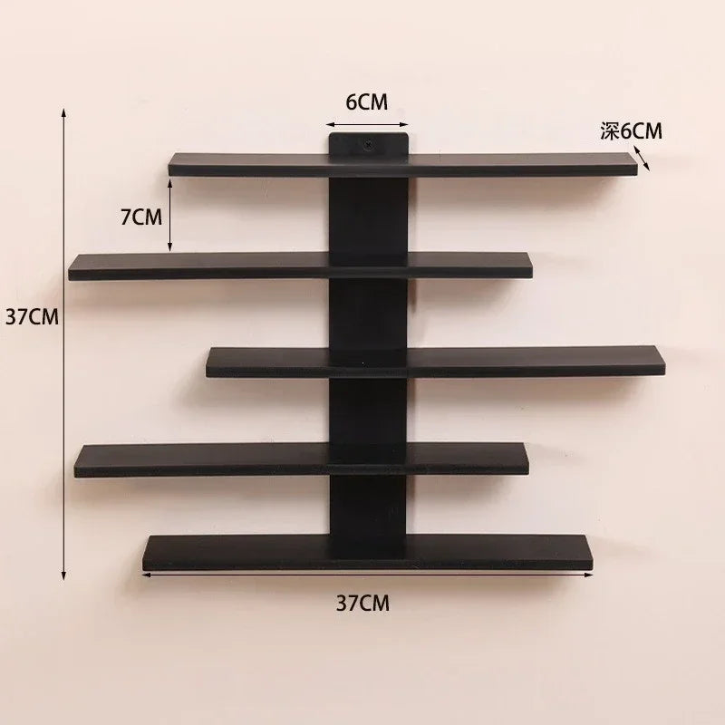 5-Tier Adjustable Wall-Mounted Display Shelf for Action Figures, Small Building Blocks & Collectibles - Modern Home Decor Storag