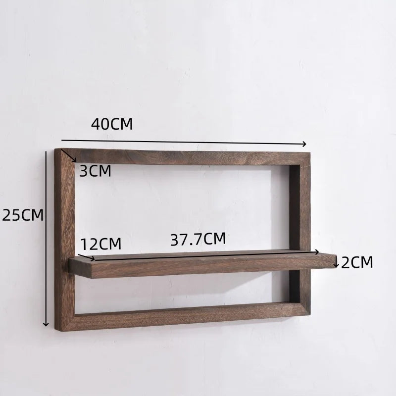 Wood Floating Wall Shelves Hanging Shelf for Wall Storage Rustic Farmhouse Decor for Bedroom Bathroom Living Room Kitchen