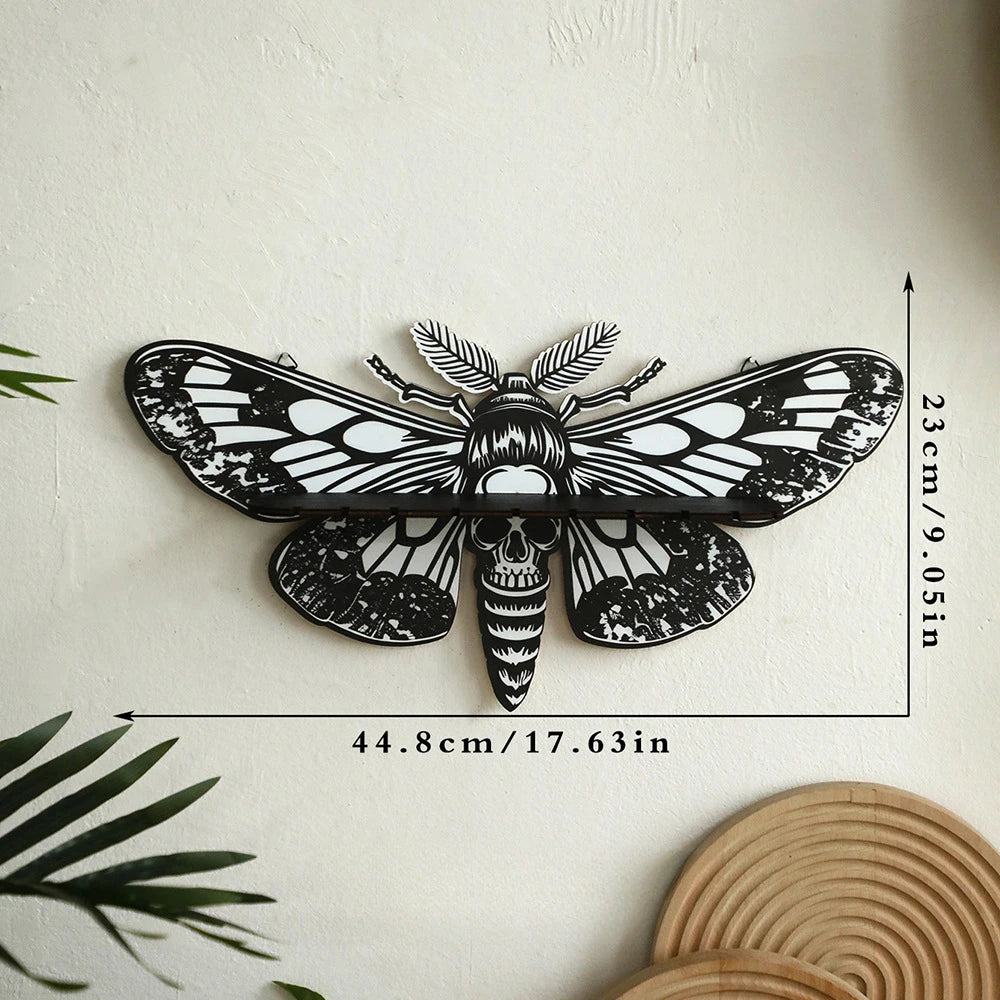 Lotus Floating Wall Shelf Crystal Display Rack Aesthetic Room Decor Modern Wooden Shelf for Candles Ornaments and Home Accents