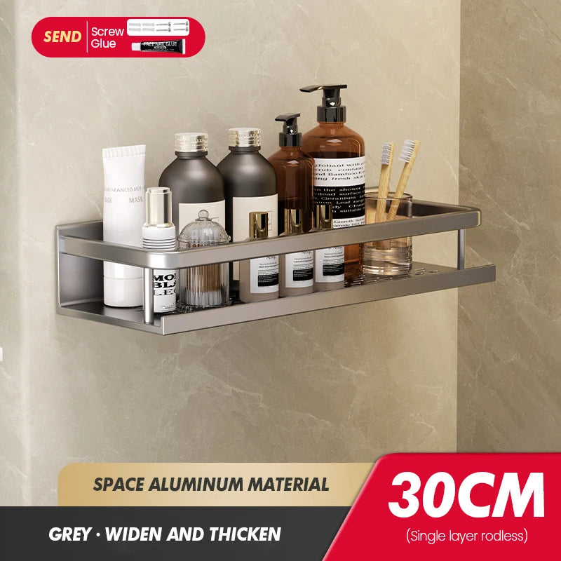 Bathroom Storage Rack Made Of Iron Non Perforated Wall Mounted Storage Rack Home Bathroom Storage Supplies