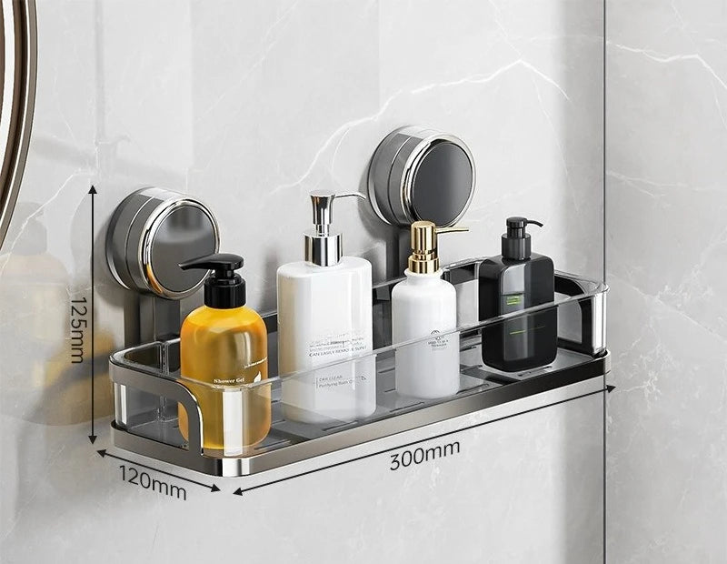 Suction cup bathroom rack non-punching toilet wall-mounted removable storage rack washstand wall hanger