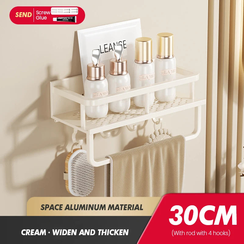 Bathroom Storage Rack Made Of Iron Non Perforated Wall Mounted Storage Rack Home Bathroom Storage Supplies