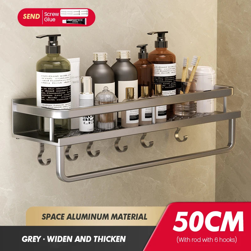 Bathroom Storage Rack Made Of Iron Non Perforated Wall Mounted Storage Rack Home Bathroom Storage Supplies