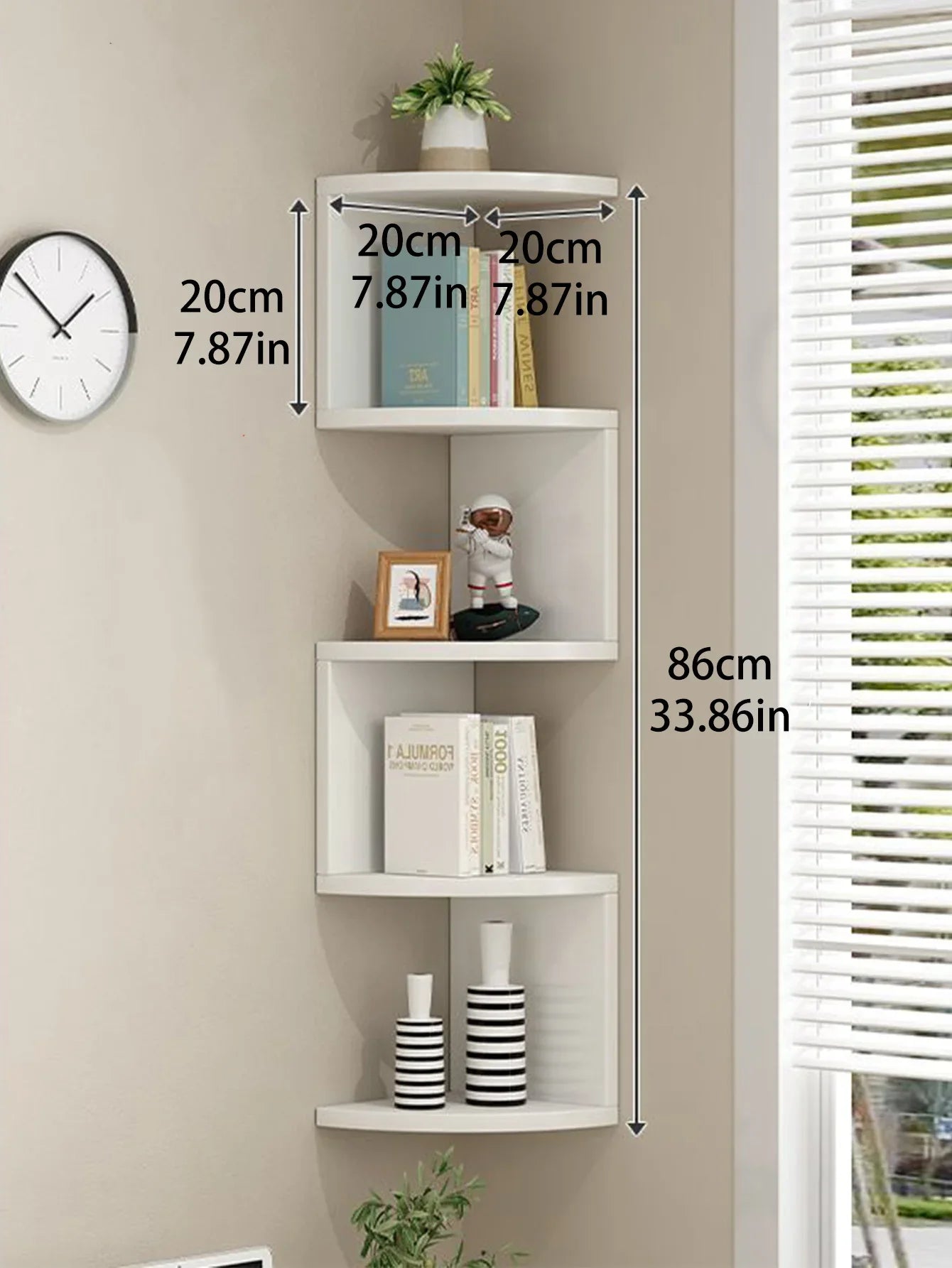 2/4/5 Layers PVC Wooden Corner Shelf Burlywood Storage Shelf Boho Home Decoration Floating Wall Organizer Room Decors Aesthetic