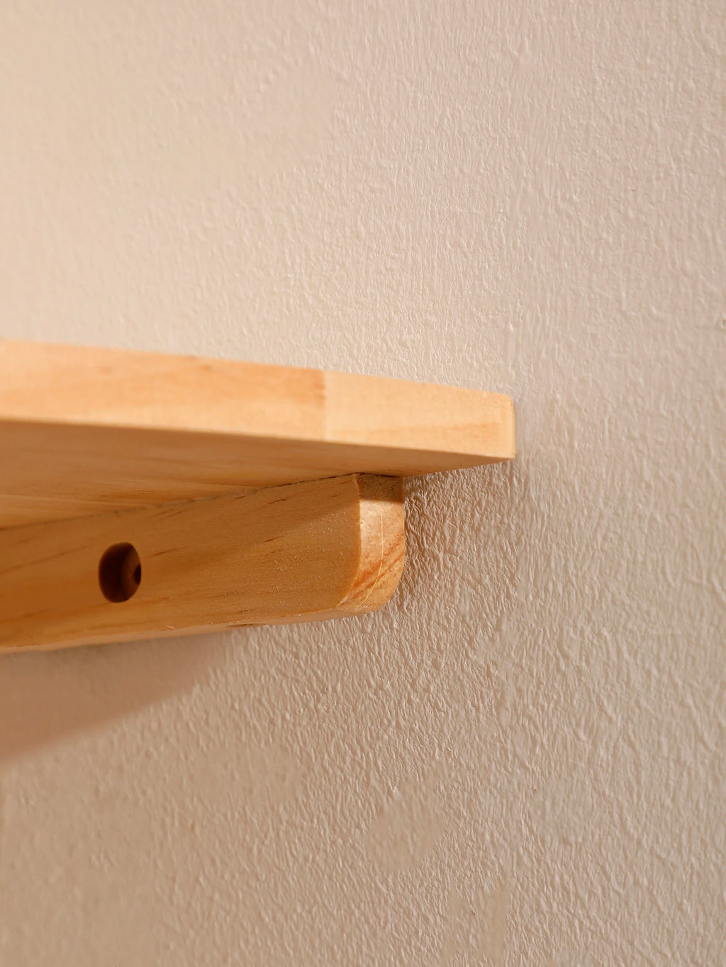 Wall Corner Shelves Wood Floating Wall Shelf Round End Wall Mounted Floating Corner Shelf for Bedroom Living Room and Kitchen