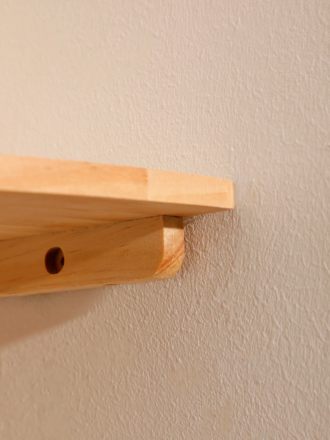 Wall Corner Shelves Wood Floating Wall Shelf Round End Wall Mounted Floating Corner Shelf for Bedroom Living Room and Kitchen