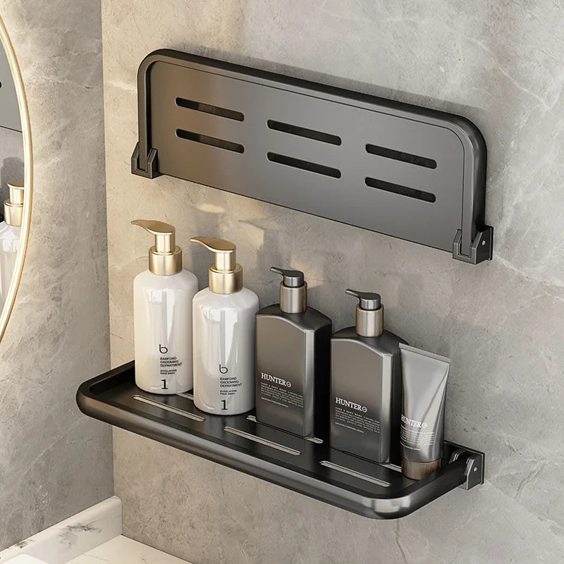 Bathroom Shelf，Shower Drain Storage Shelf ， kitchen wall shelves， 티비，No Drill Aluminum Storage Rack Toilet Shelves，bath rack
