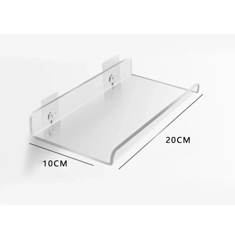 Color Acrylic Wall Mounted Storage Rack Modern Bathroom Living Room Shelves Free Punching Wall Shelf Home Decorative Shelves