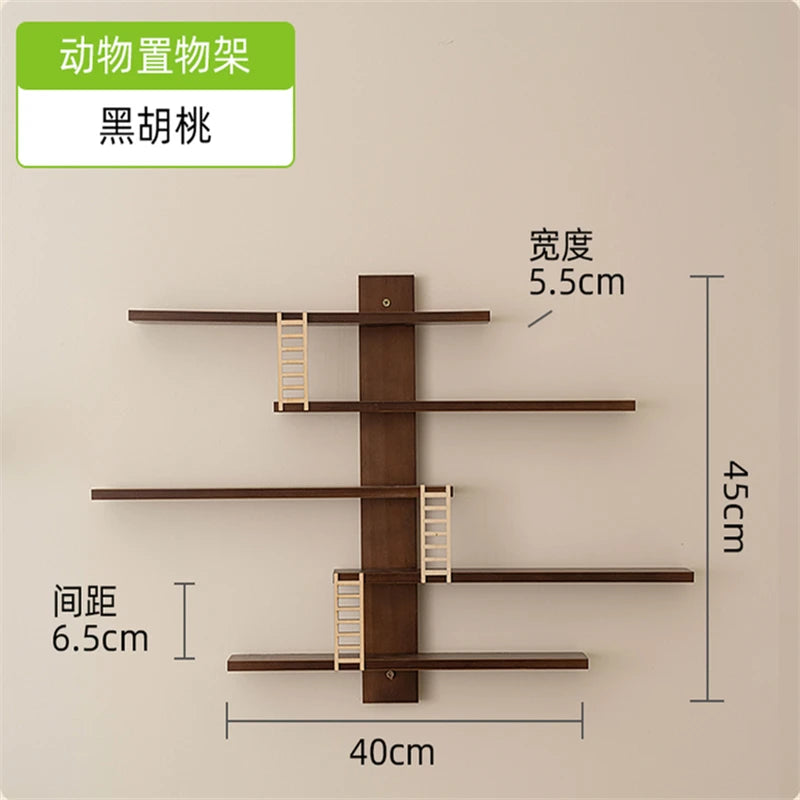 Wooden Floating Shelves for Wall,Small Wood Display Shelves Rack for Collectibles-Figures,Mini Decor,Toy,Toniebox