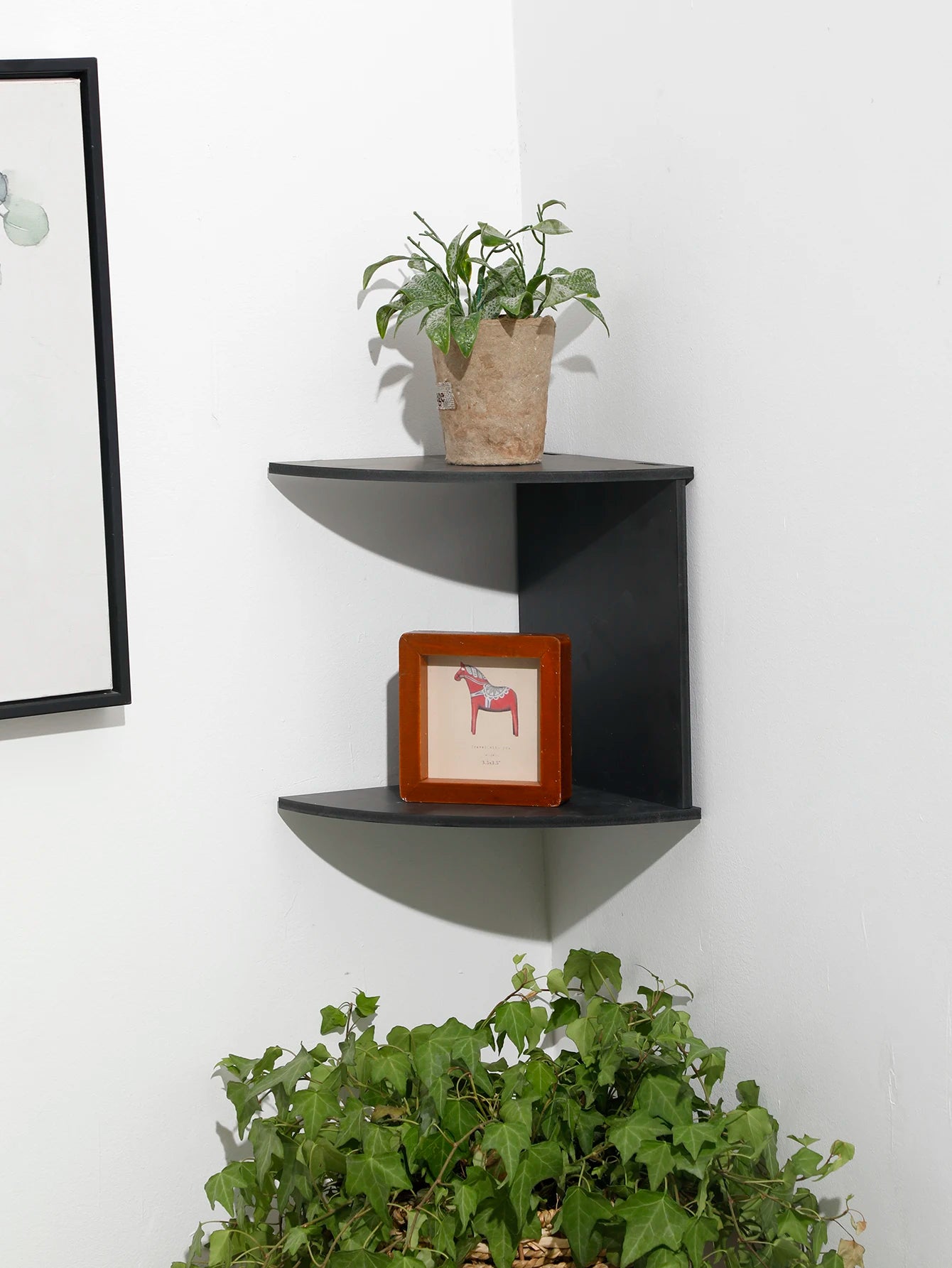 2/4/5 Layers PVC Wooden Corner Shelf Burlywood Storage Shelf Boho Home Decoration Floating Wall Organizer Room Decors Aesthetic