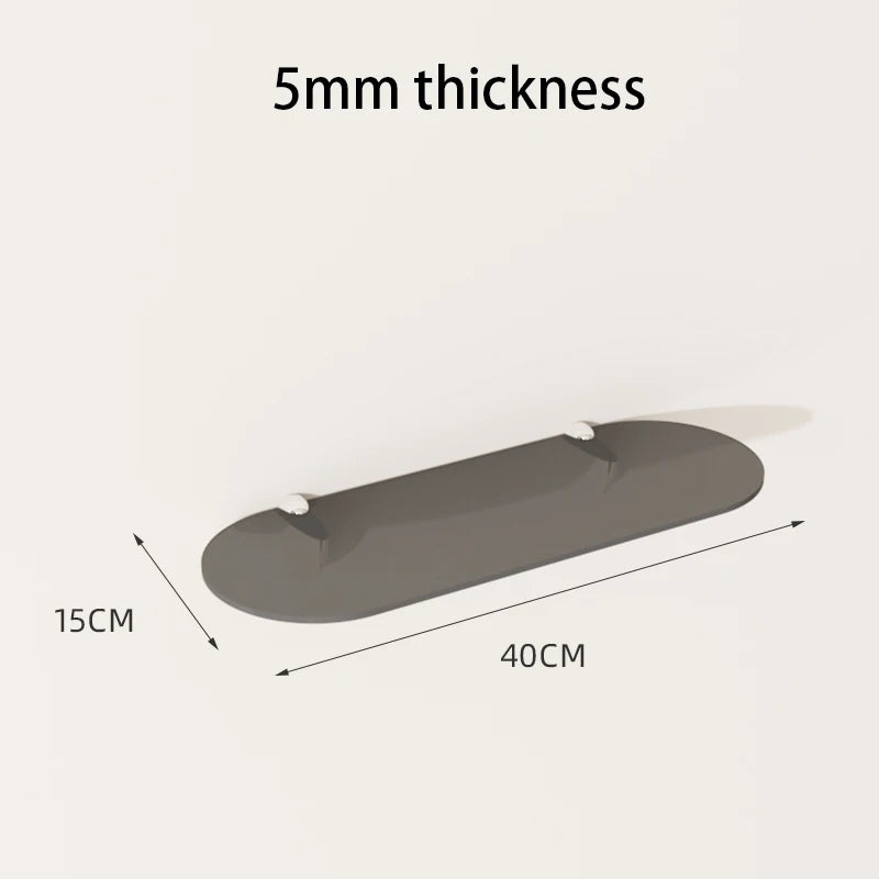 Color Acrylic Floating Shelf for Bedroom Kitchen Bathroom Office Display Organizer Ledge Living Room Background Wall Decoration