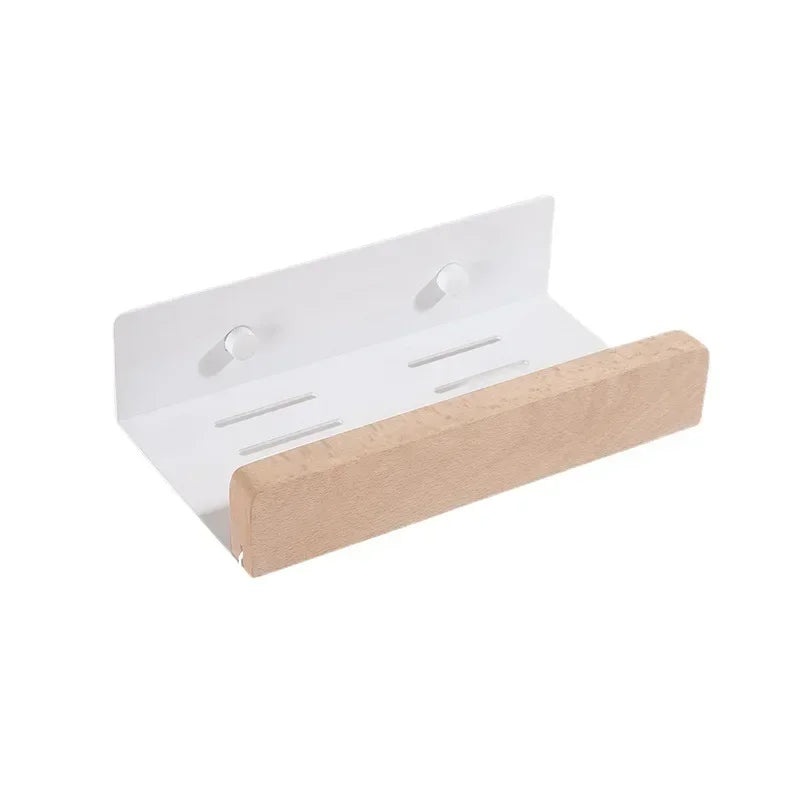 Bathroom Shelves，Wood bathroom shelf wall without drilling, Seasoning Board shower Storage Rack，No drill bathroom shelf