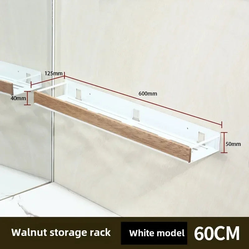 Black Bathroom Corner Shelves Kitchen Wall Shelf Shower Bath Shampoo Storage Rack Bathroom Accessories 40-60cm