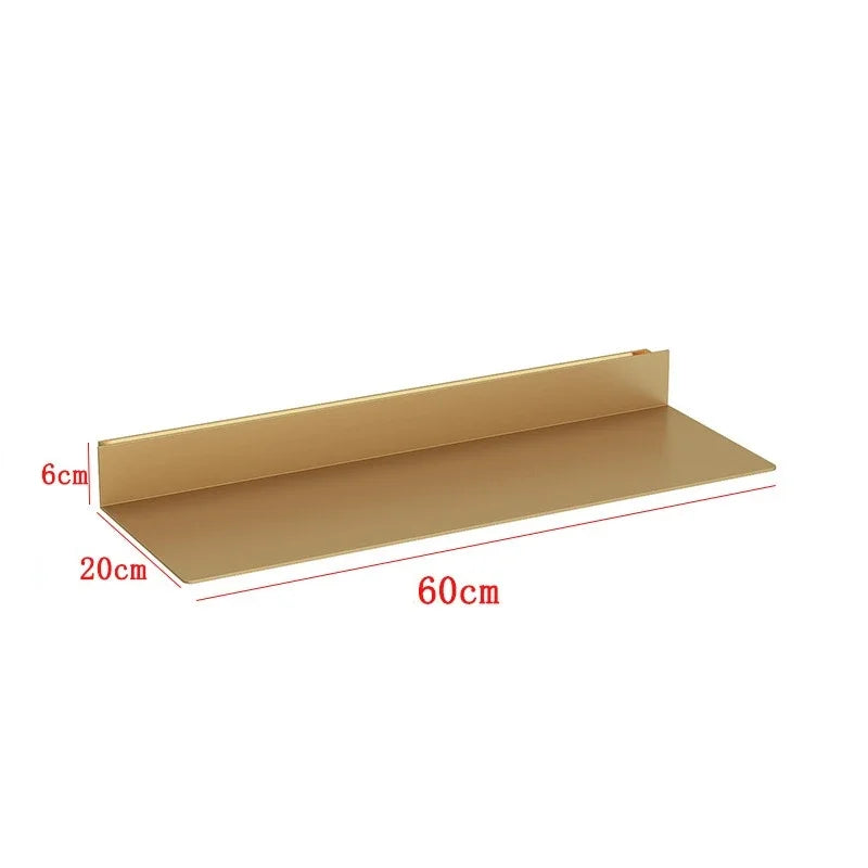 Wall Metal Display Stand Storage Holders LED Luminous Storage Shelf Wall Decorations Living Room Wall Hanging Figure Bookshelf