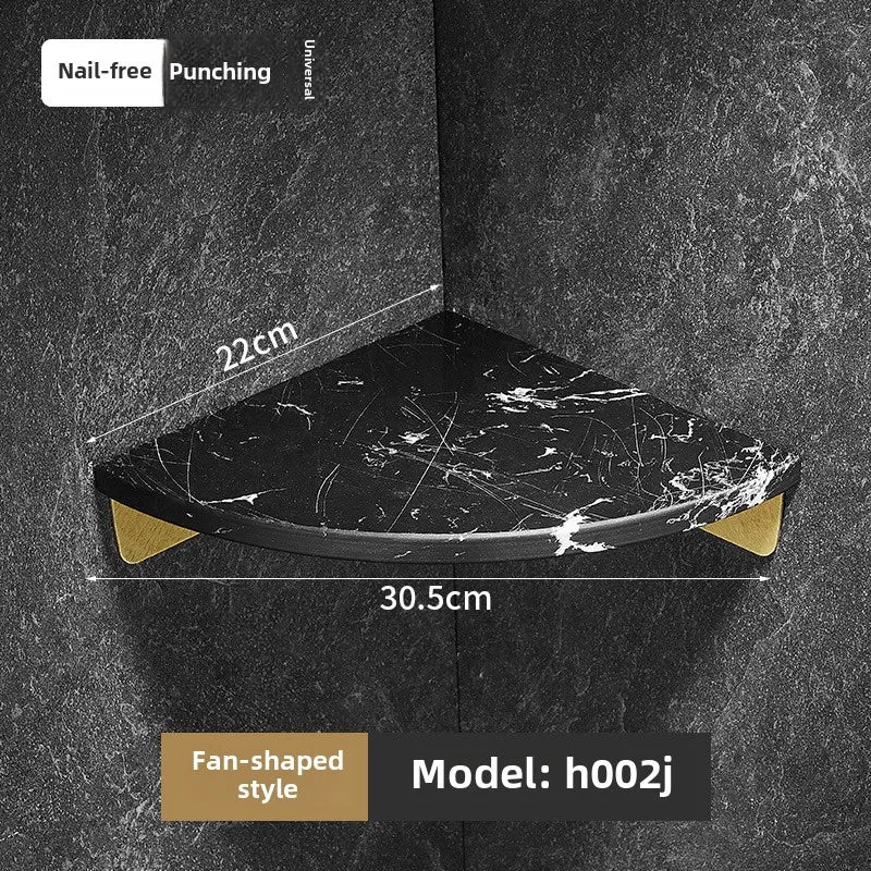 Bathroom marble storage rack wall mounted luxury bathroom corner rack shower room shower triangle basket storage rack