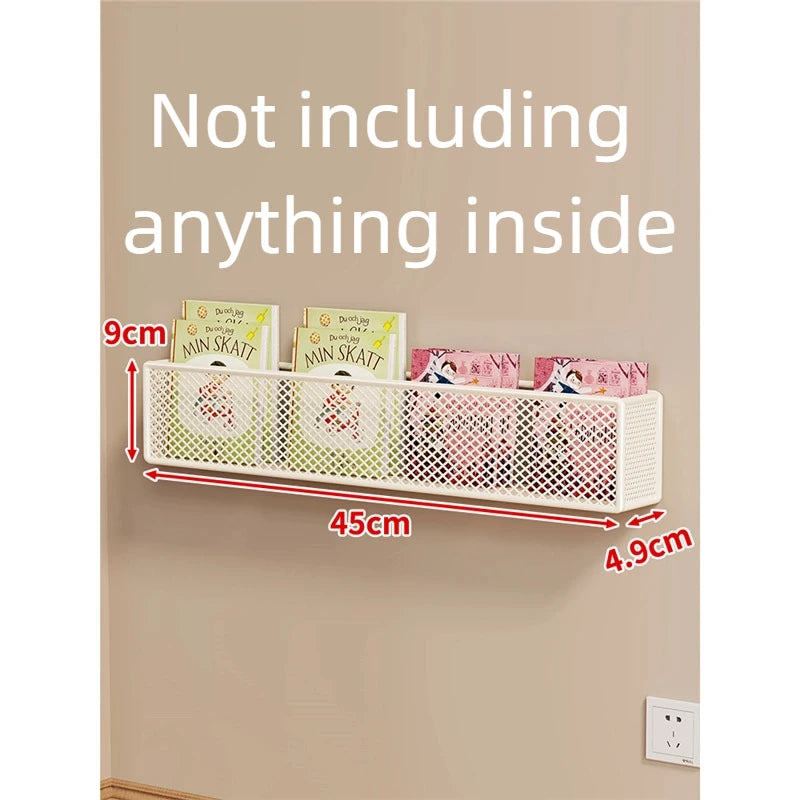 1pc or 2pcs Wall Mounted Storage Rack for Children's Picture Books Behind the Narrow Iron Art Bookcase Door Modern Minimalism