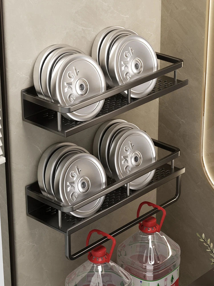 Bathroom Storage Rack Made Of Iron Non Perforated Wall Mounted Storage Rack Home Bathroom Storage Supplies