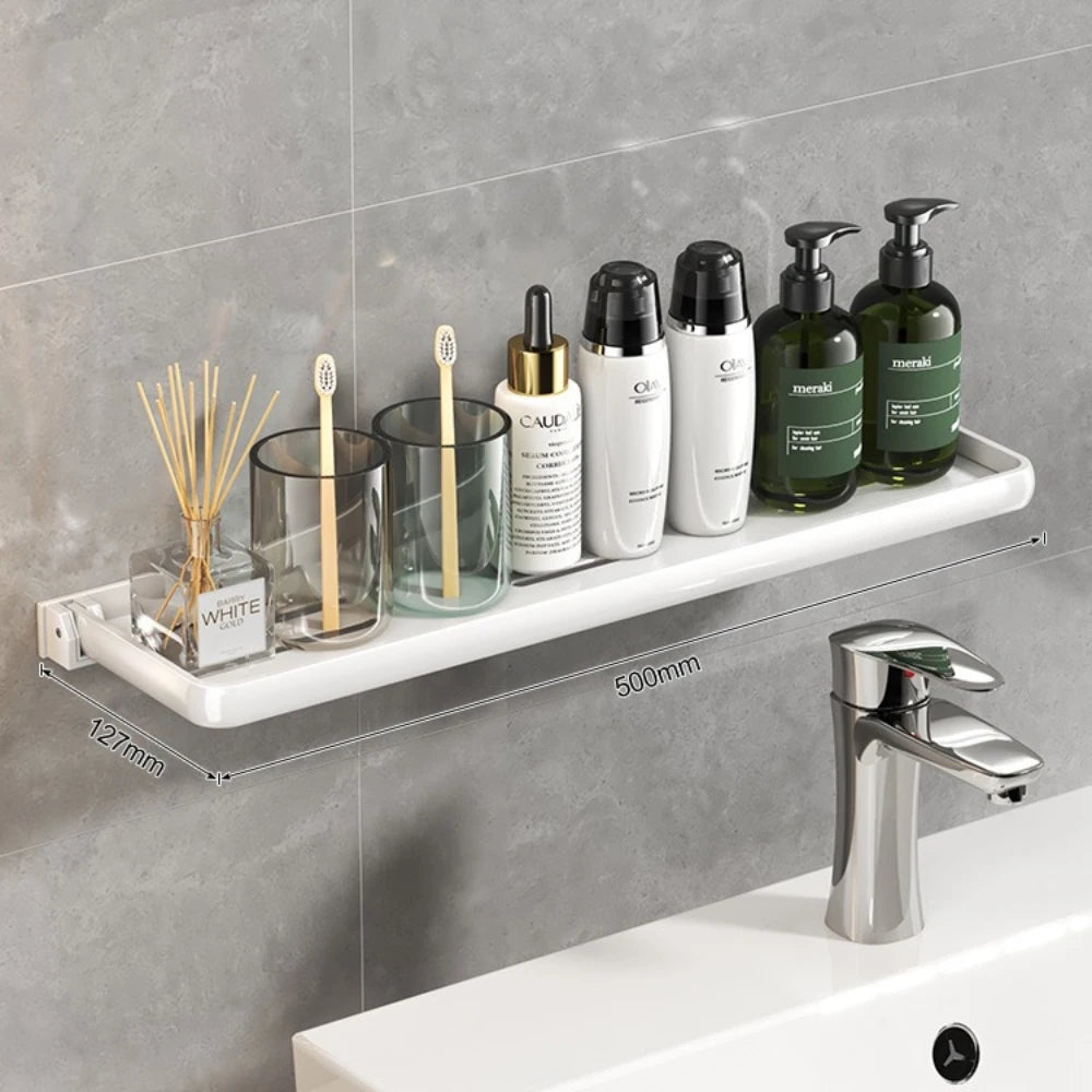 Bathroom Shelf，Shower Drain Storage Shelf ， kitchen wall shelves， 티비，No Drill Aluminum Storage Rack Toilet Shelves，bath rack
