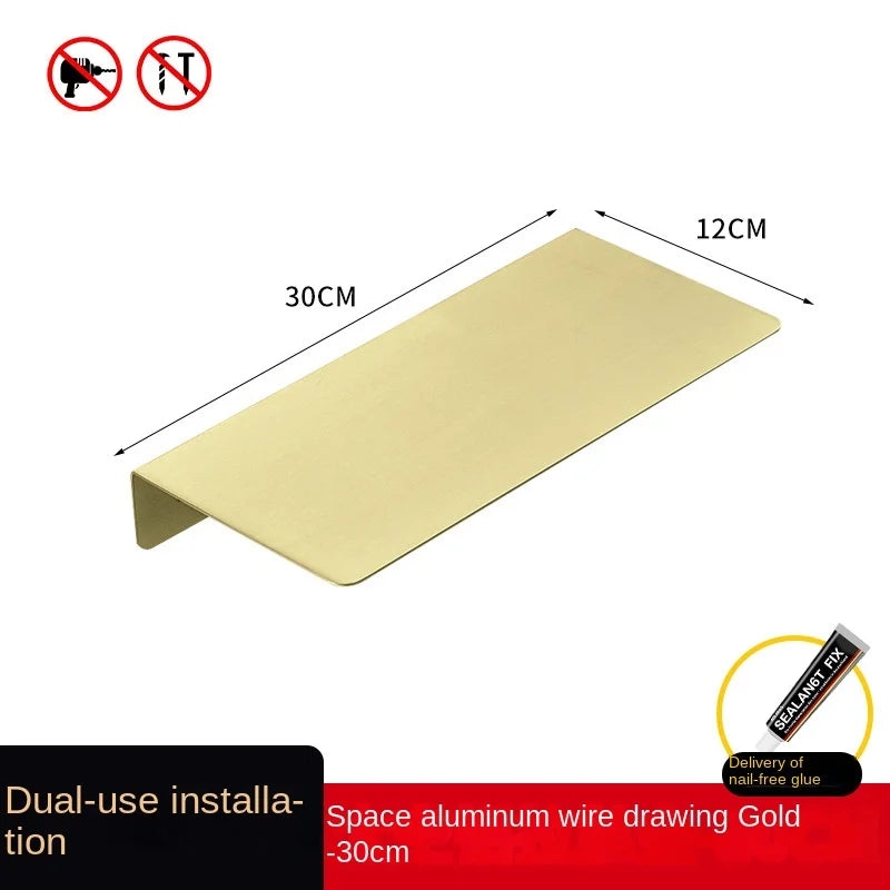 Perforation-free stainless steel wire light luxury bathroom shelf Wall-mounted bathroom toilet cell phone shelf