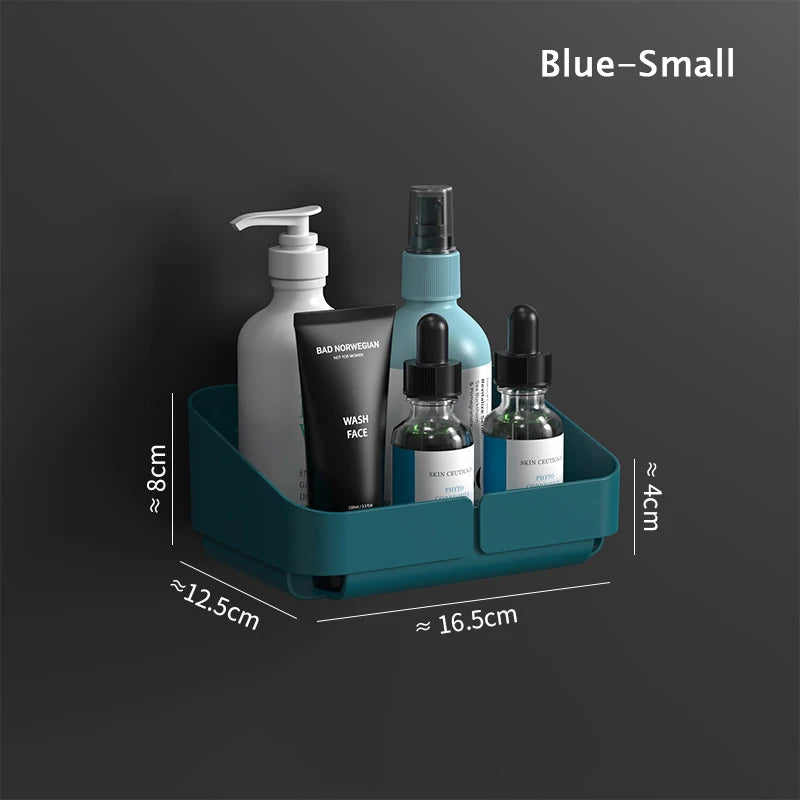 Self Adhesive Bathroom Shelves Wall Mounted Storage Rack Box Toilet Washstand Punch Free Shampoo Holder Bathroom Accessories
