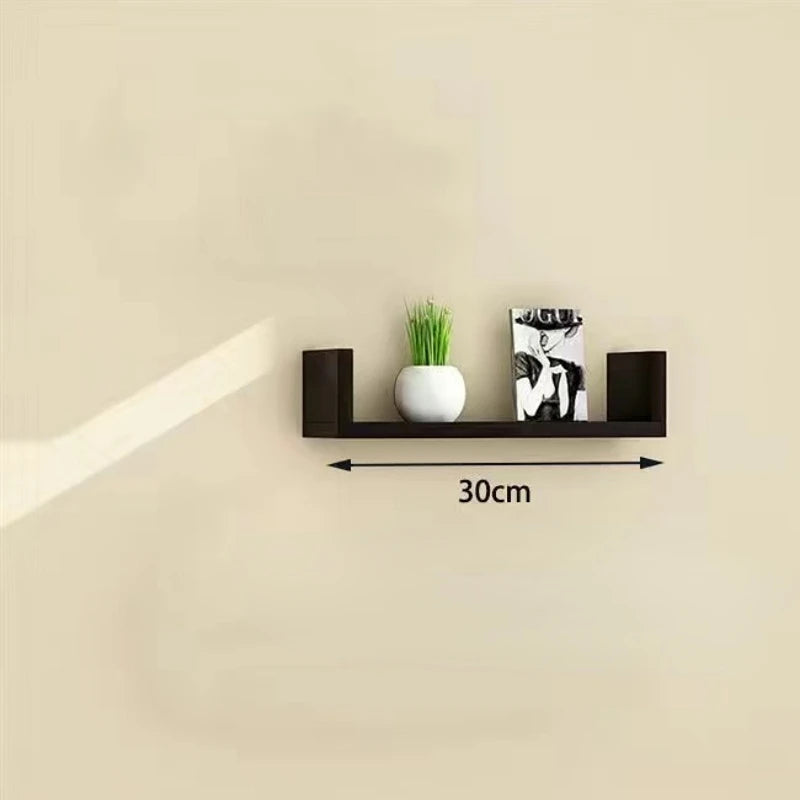 Wood Floating Wall Self  Kitchen Organizer Wall Shelves Book Shelf Wall Decor Home Storage Wall Shelfing Bag Display Art Decor