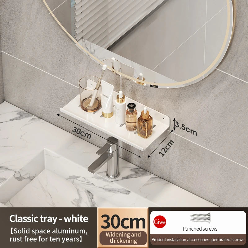 bathroom shelf aluminum bathroom rack toilet storage rack toilet kitchen shelf hang on the wall punch-free rack