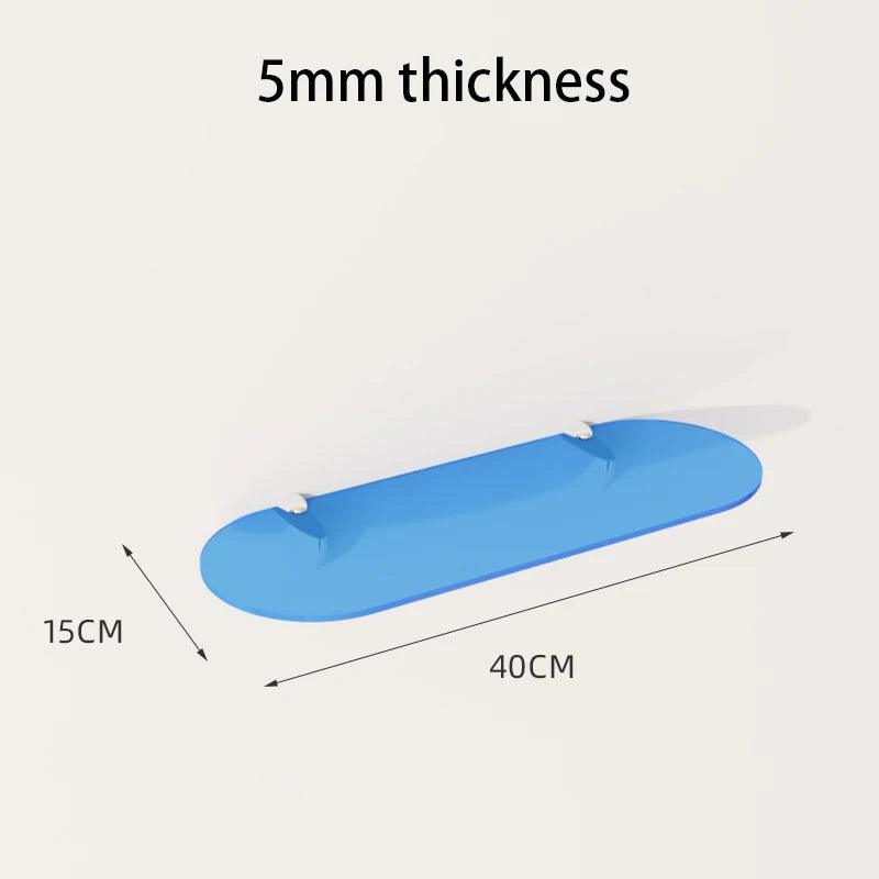 Color Acrylic Floating Shelf for Bedroom Kitchen Bathroom Office Display Organizer Ledge Living Room Background Wall Decoration