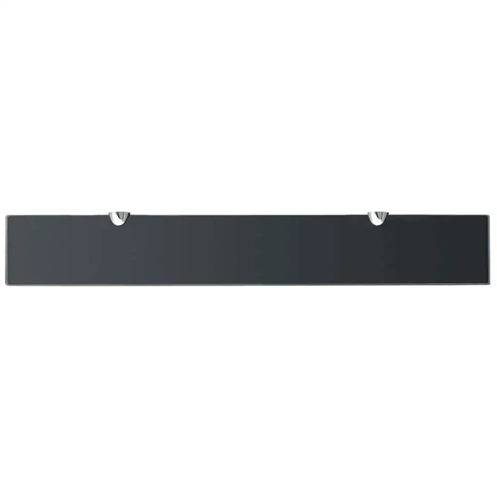 Clear Glass Floating Shelf 70x10cm 8mm Wall Mounted Display Rack Home Decor Storage Solution