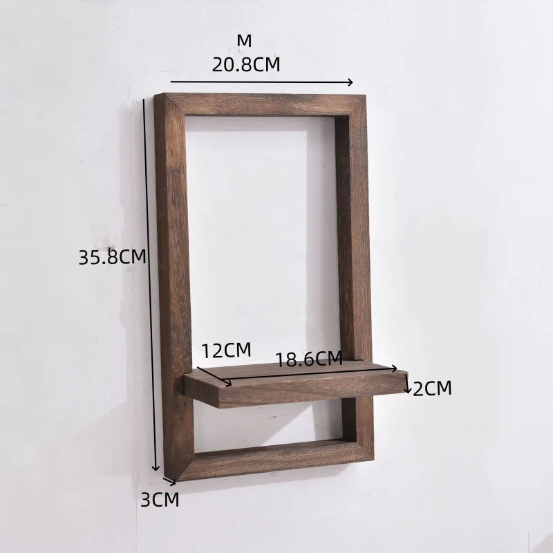 Wood Floating Wall Shelves Hanging Shelf for Wall Storage Rustic Farmhouse Decor for Bedroom Bathroom Living Room Kitchen