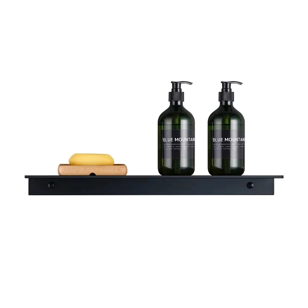 Aluminum Alloy Living Room Floating Shelves Drilling Bedroom Decoration Wall Shelves Bathroom Storage Rack