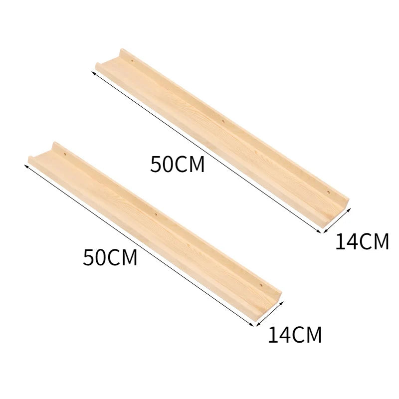 Wooden Shelf Display Stand Bedroom Living Room Decoration Shelf Book Ornament Display Stand Wall Mounted Shelves