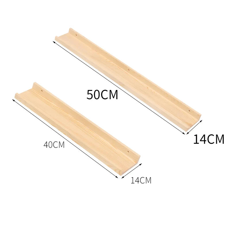 Wooden Shelf Display Stand Bedroom Living Room Decoration Shelf Book Ornament Display Stand Wall Mounted Shelves