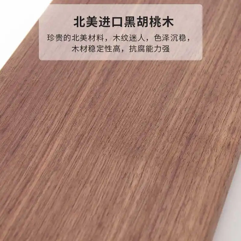 Creative Black Walnut Wall Shelf Solid Wood Storage Rack for Living Room and Bedroom Simple Home Decoration