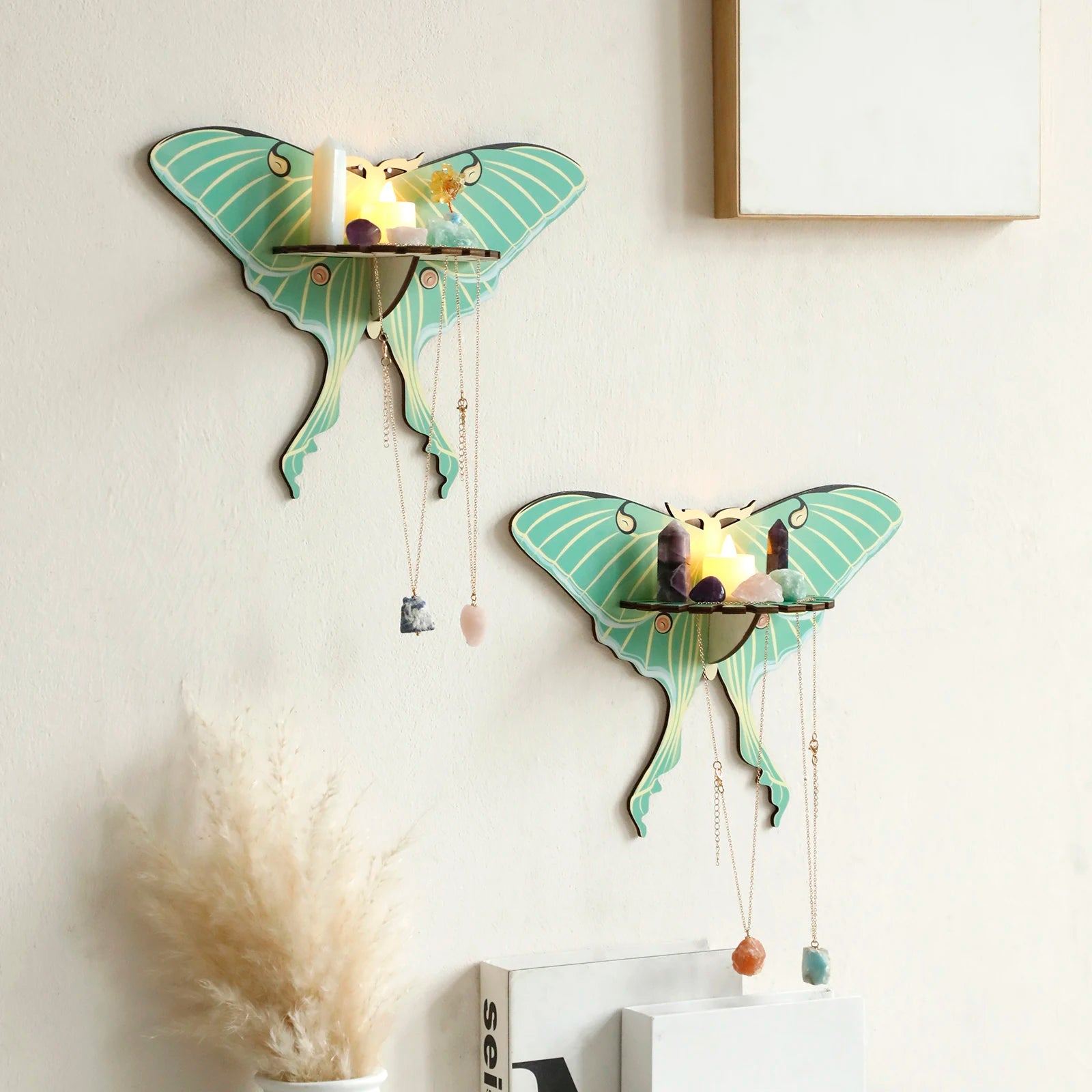 Butterfly Wall Shelf Wooden Floating Shelves Boho Home Decoration Display Stand Room Decors Aesthetic Spring Home Decor Gifts